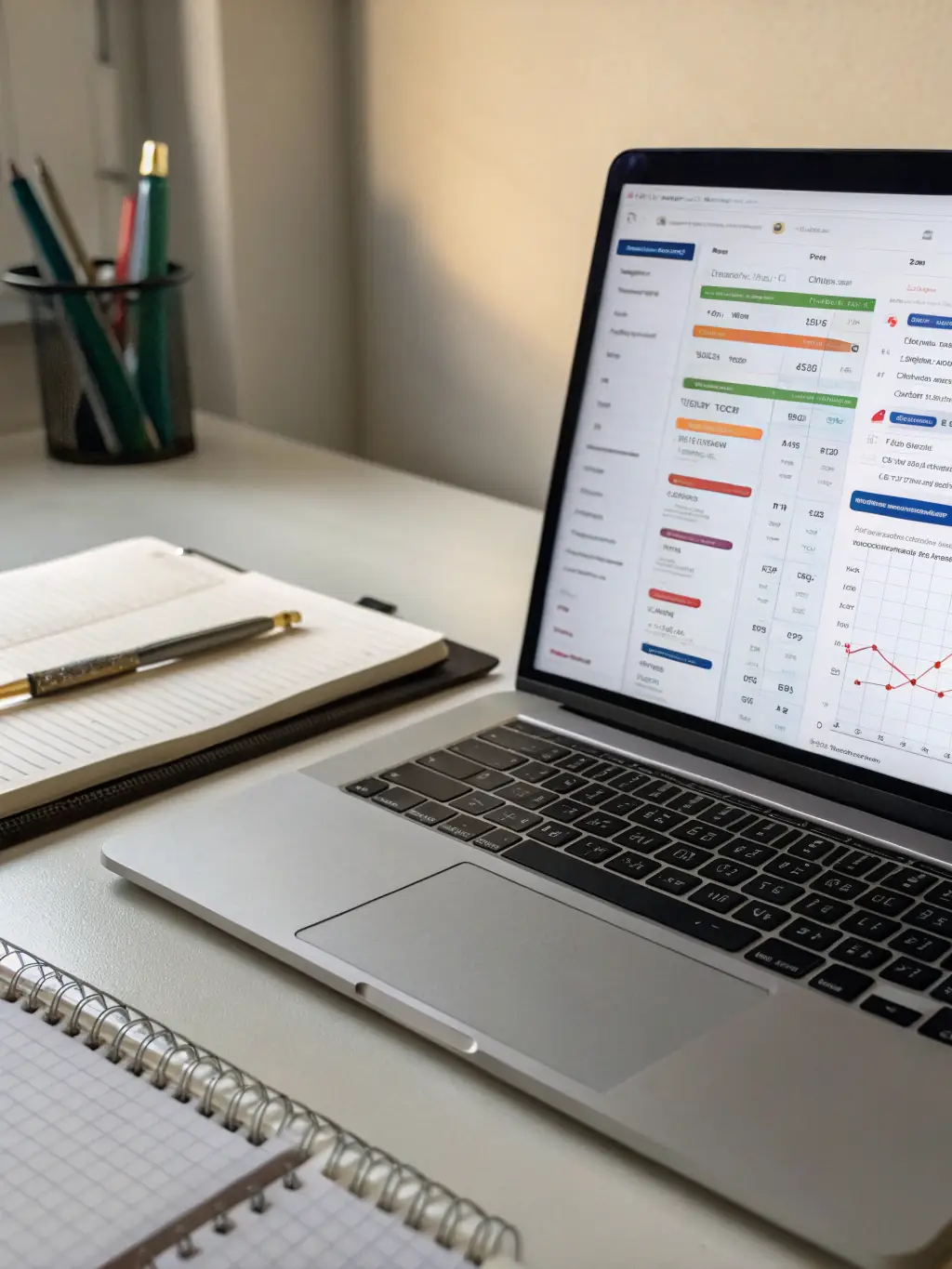 An image of a project management interface showing task assignments, progress tracking, and team collaboration tools, designed with a clean and intuitive layout.